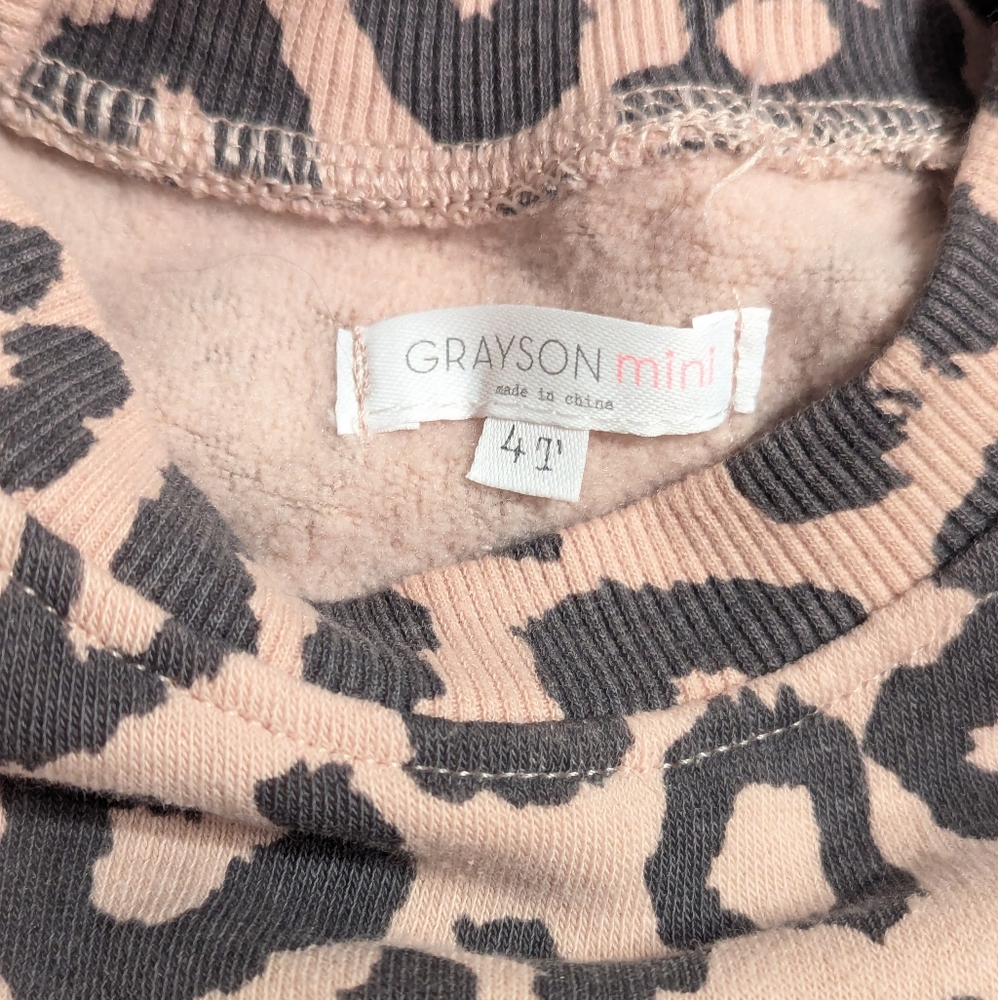 Grayson Mini Leopard Sweat Set 3T - Picture 3 of 5